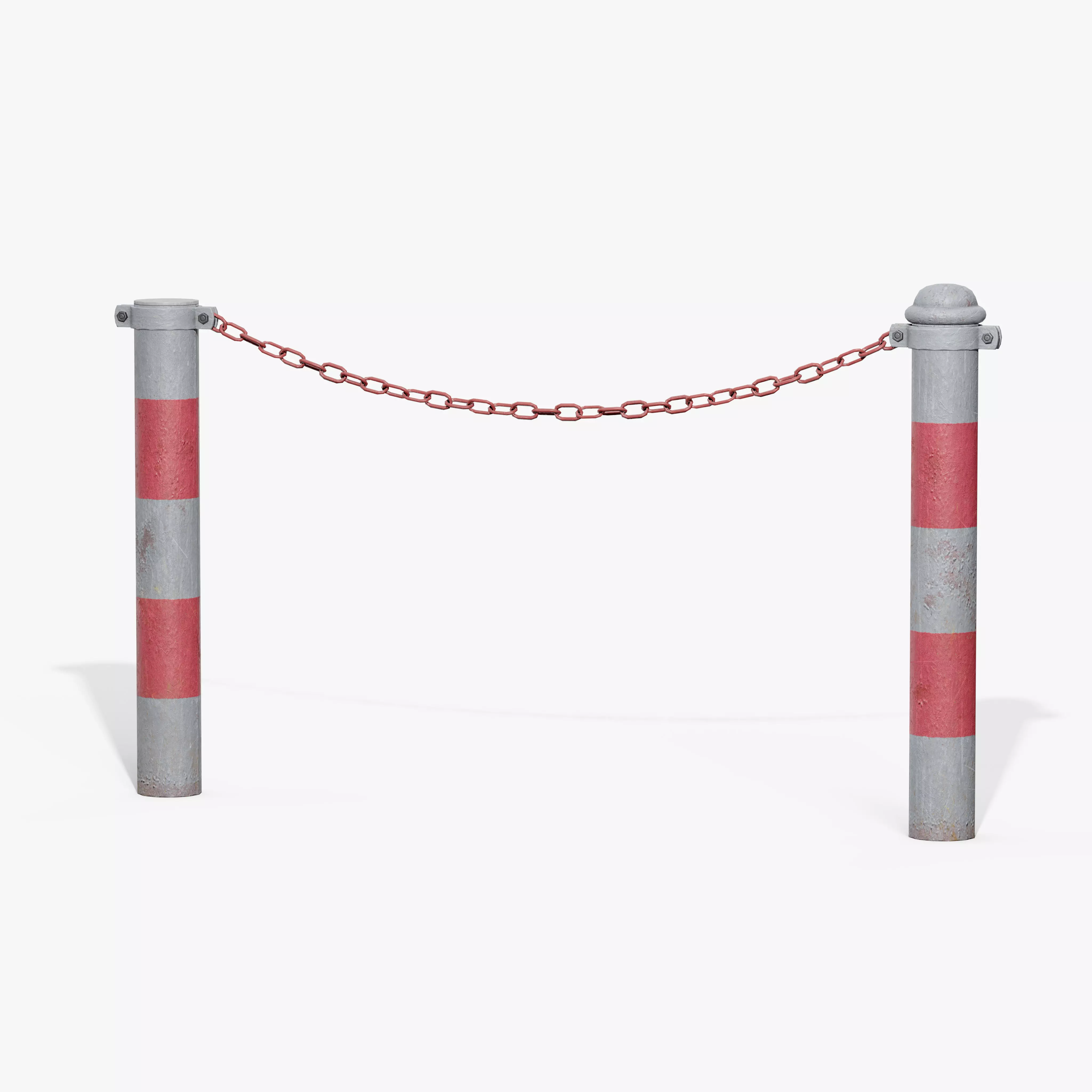 Chain Barrier C Low-poly 3D model_4