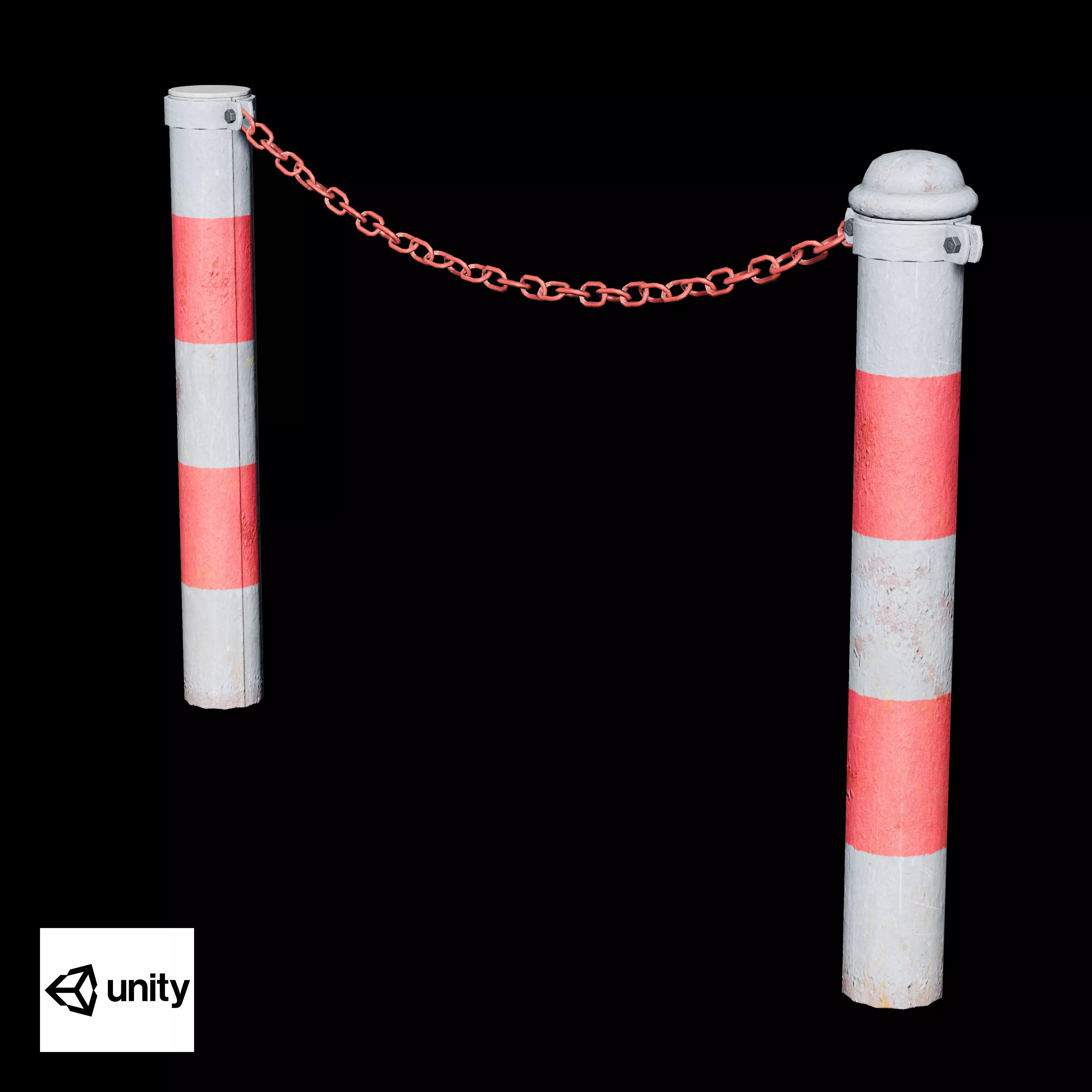 Chain Barrier C Low-poly 3D model_14