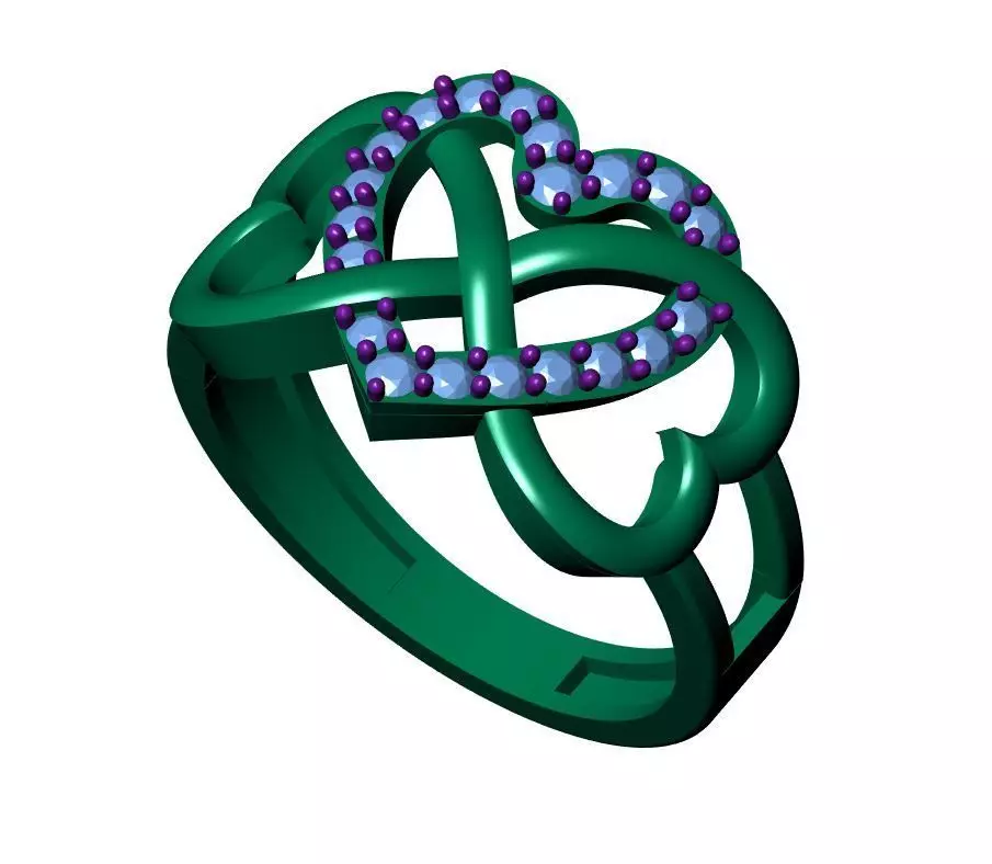 Solitaire ring 3D print model_6