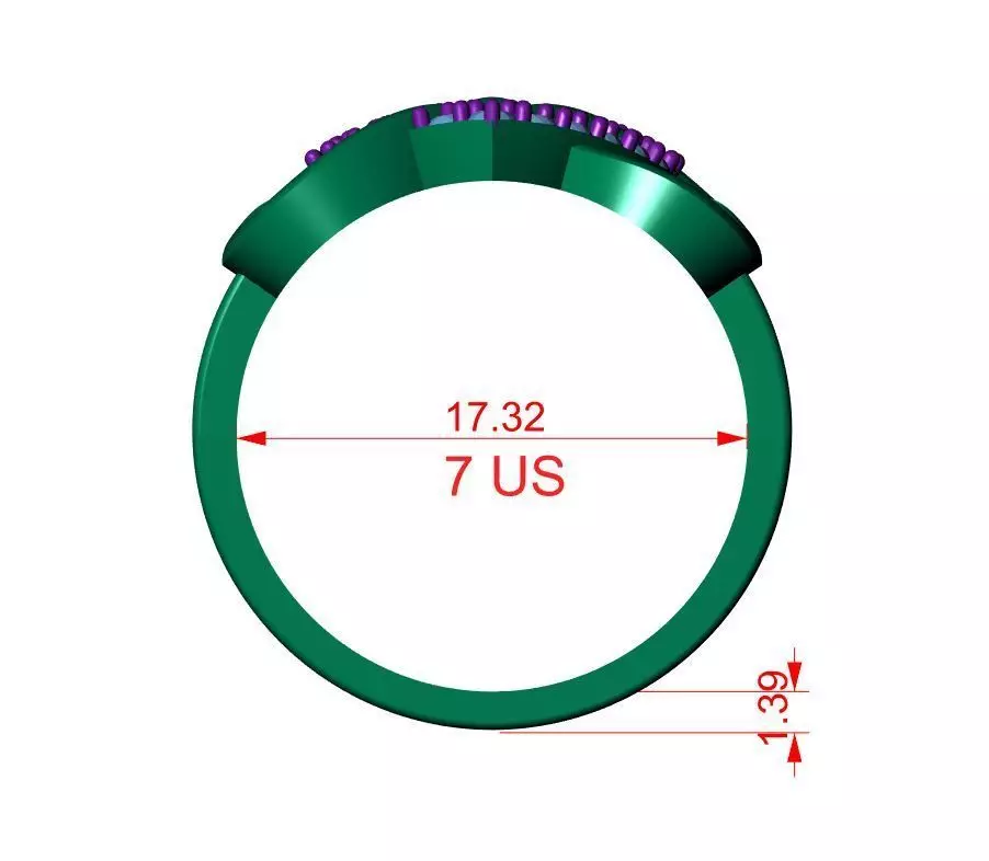 Solitaire ring 3D print model_12