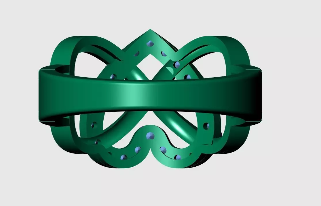 Solitaire ring 3D print model_8