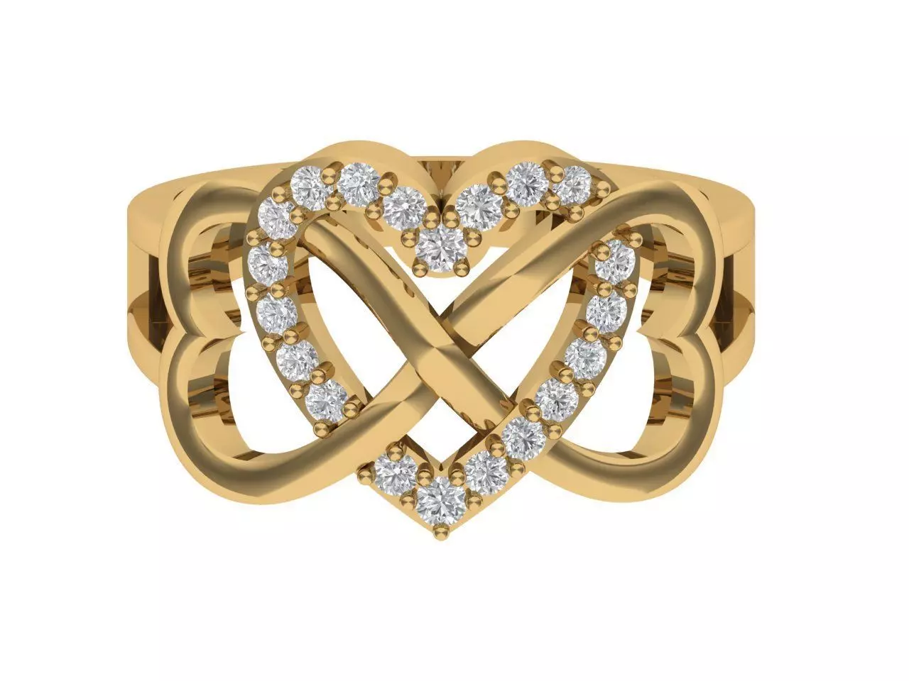 Solitaire ring 3D print model_0