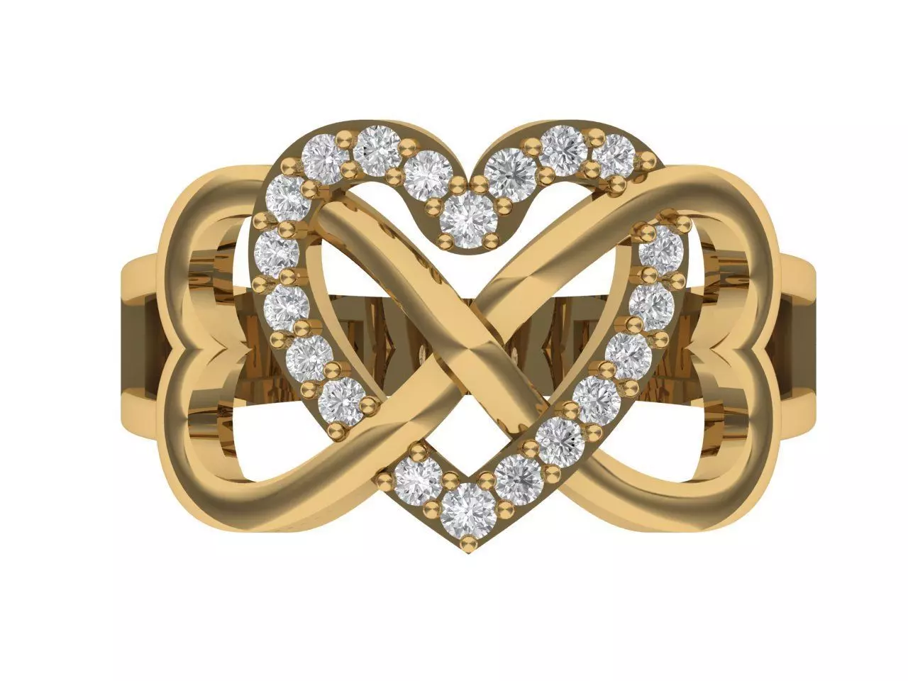 Solitaire ring 3D print model_1