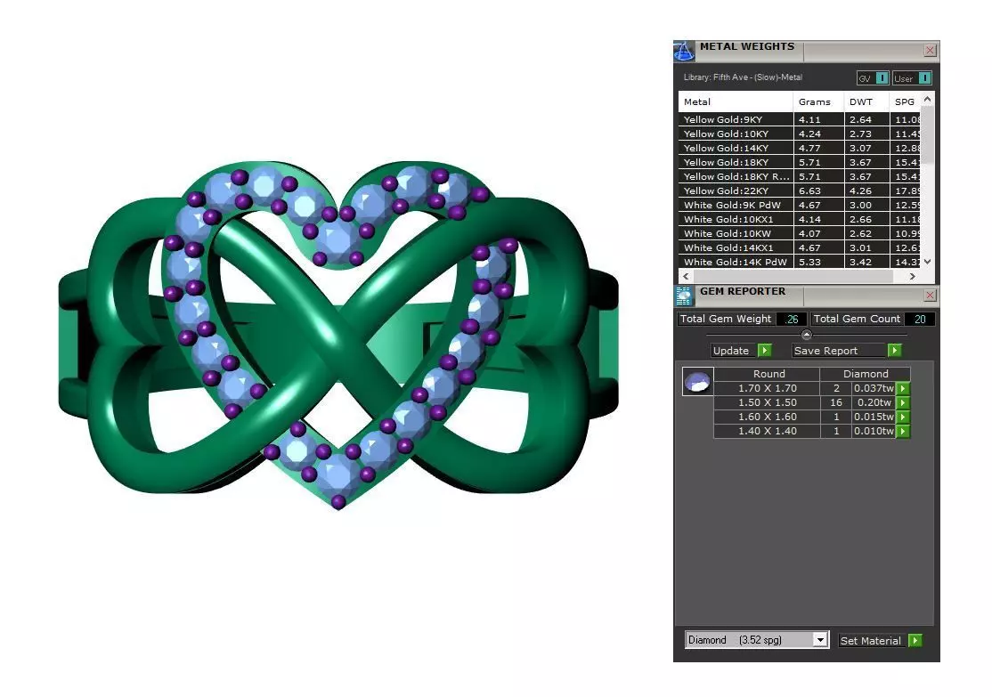 Solitaire ring 3D print model_7