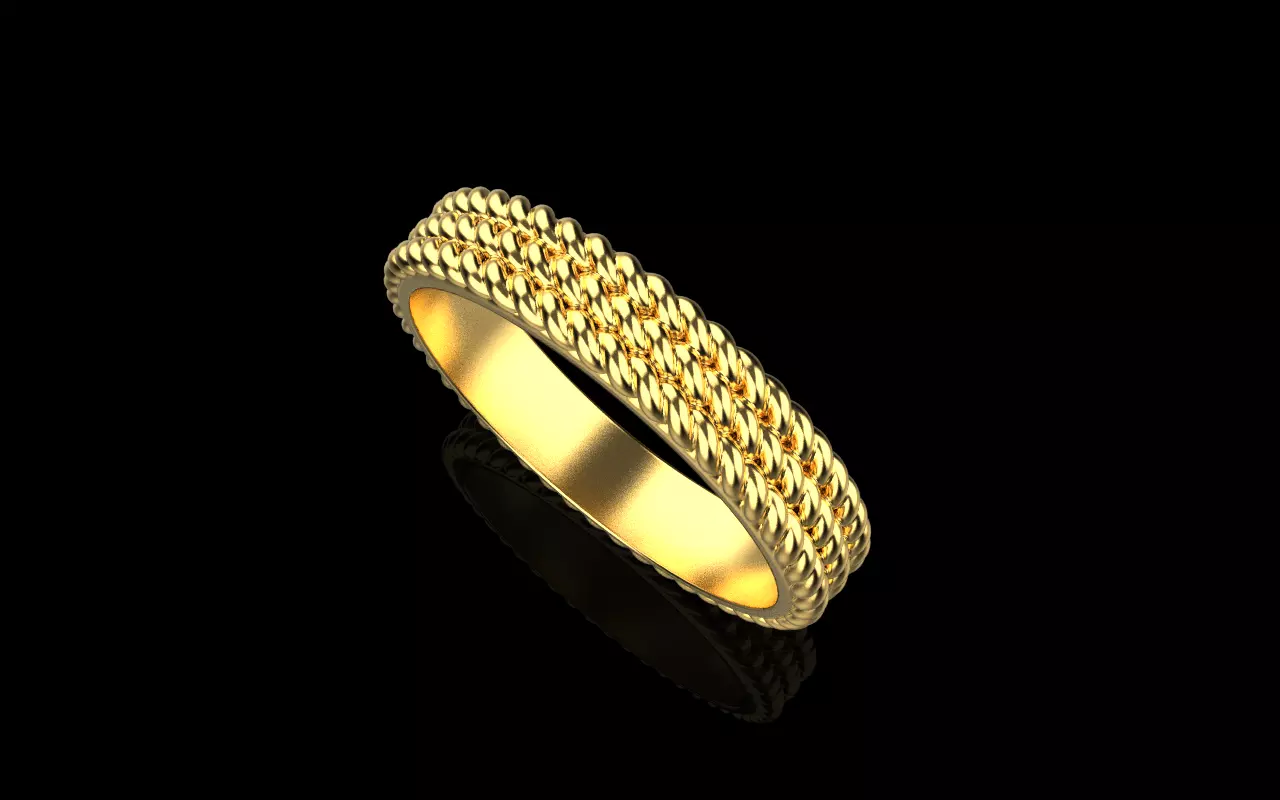 Rope ring model 1413 3D print model_2