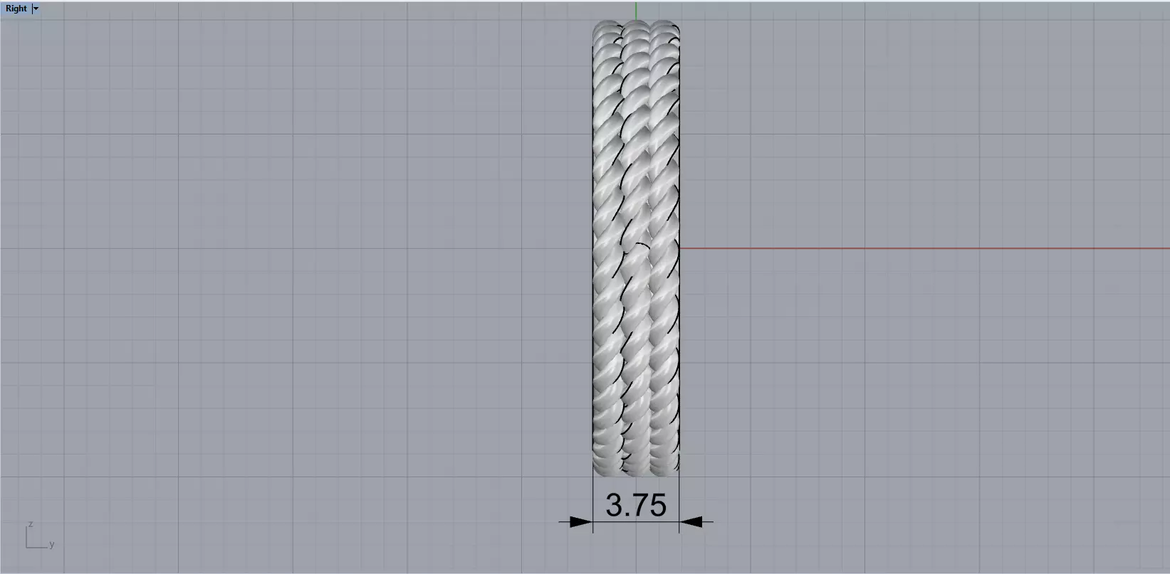 Rope ring model 1413 3D print model_8