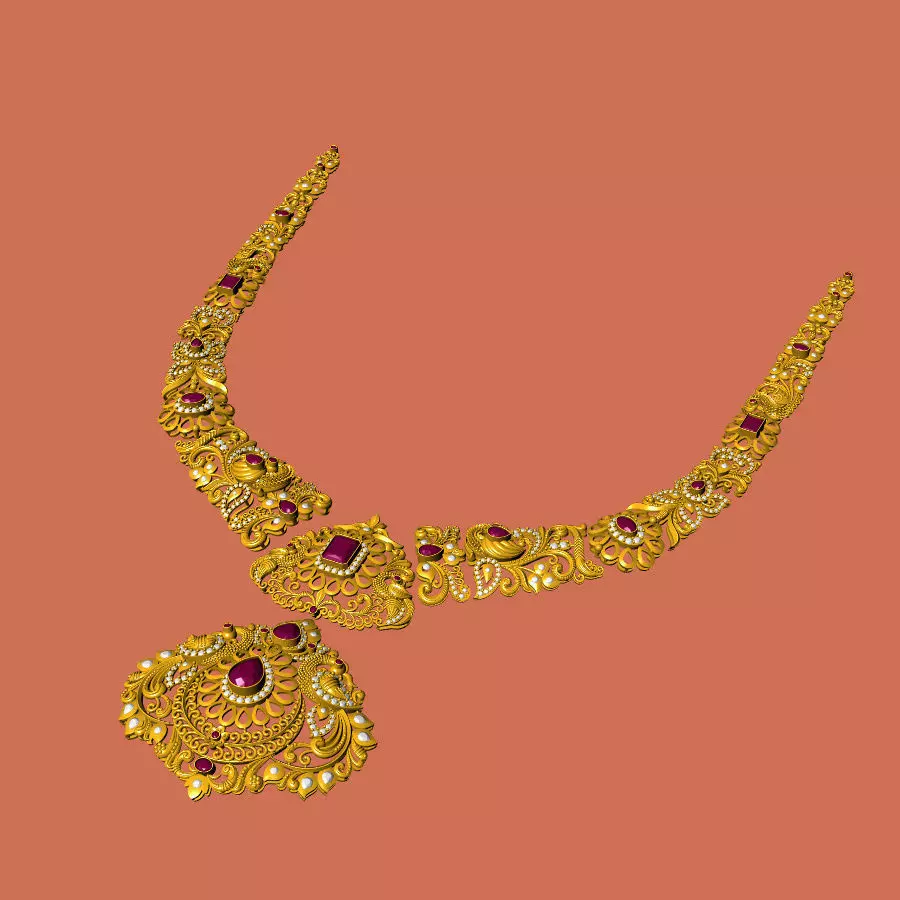 gold necklaces 3D print model_1