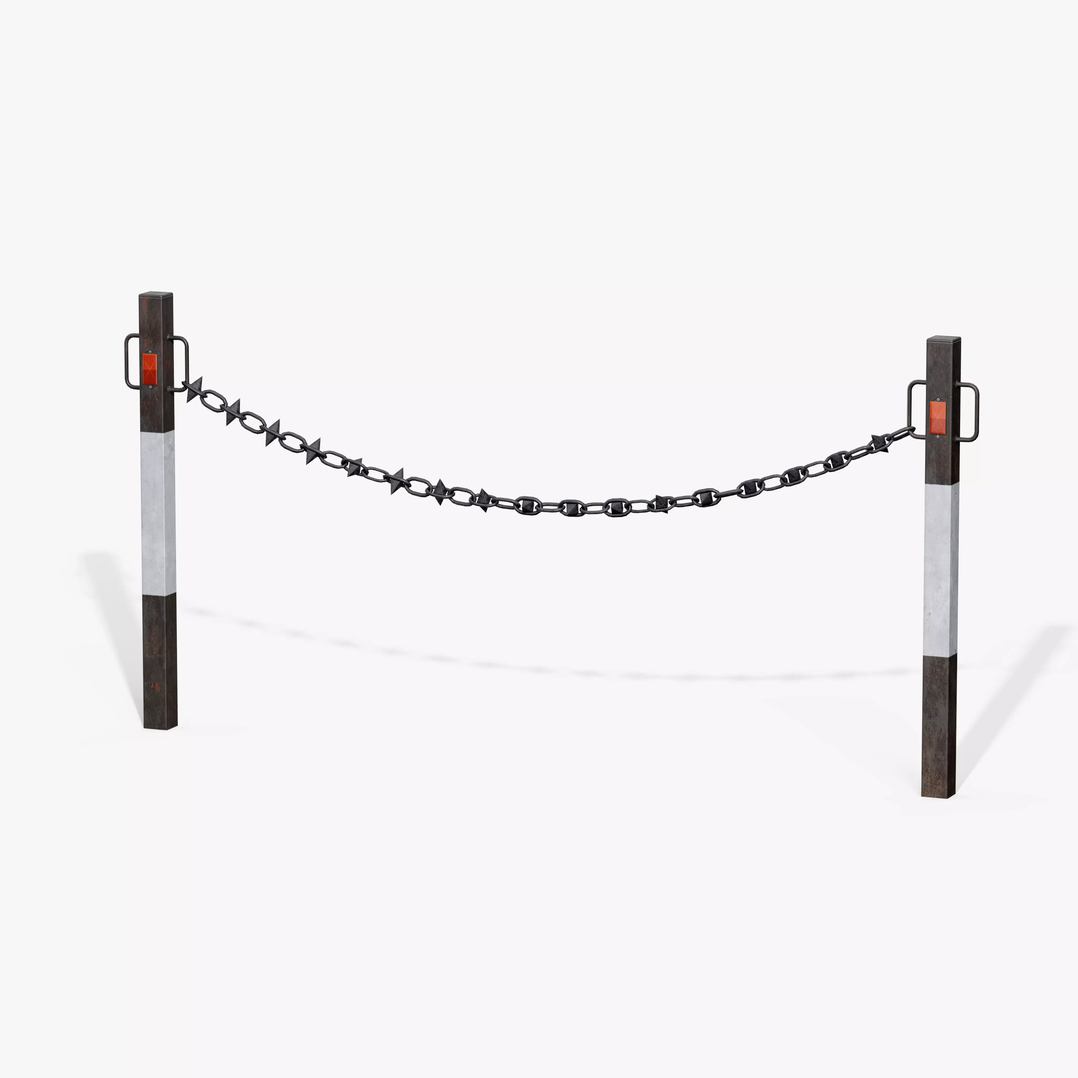 Chain Barrier D Low-poly 3D model_8