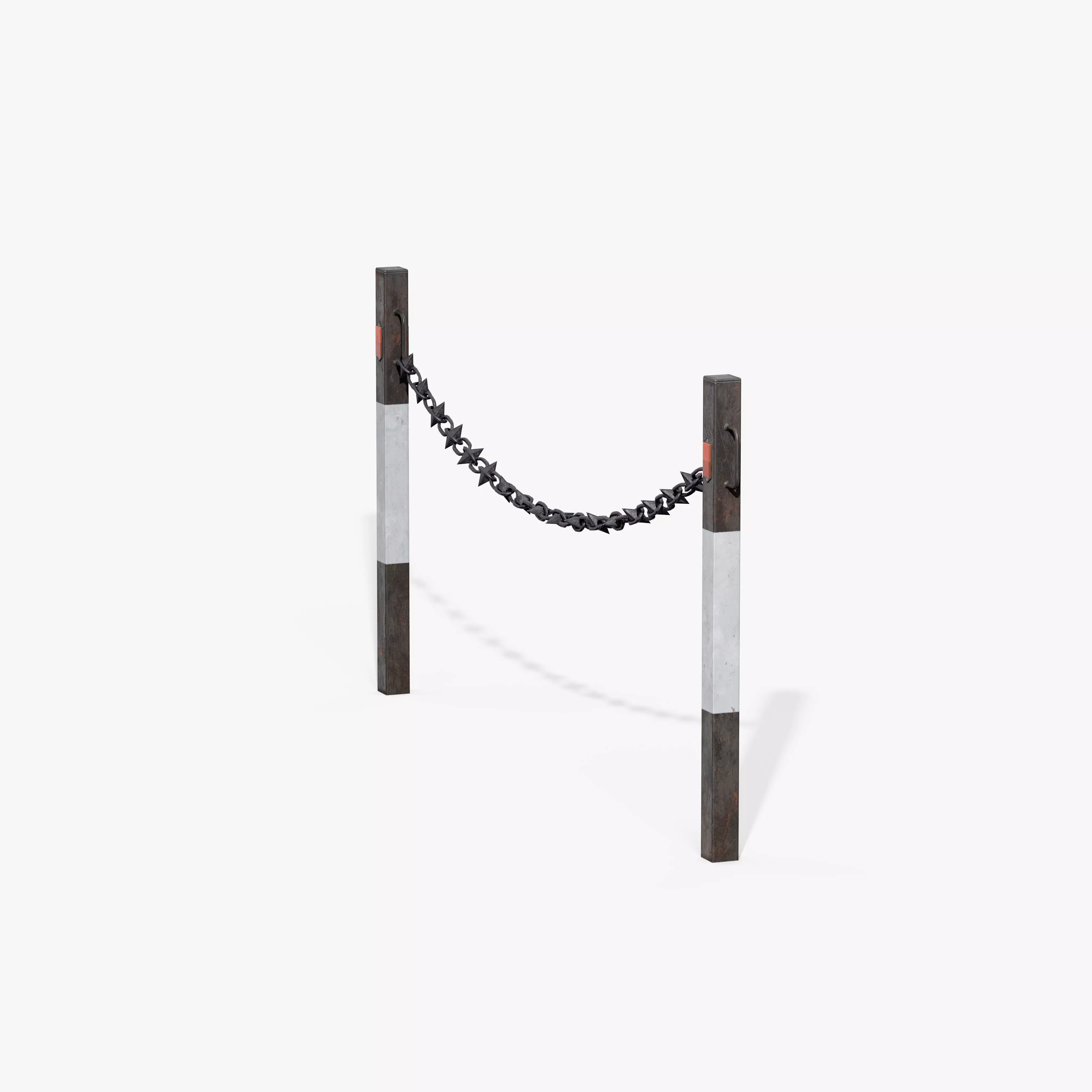 Chain Barrier D Low-poly 3D model_7