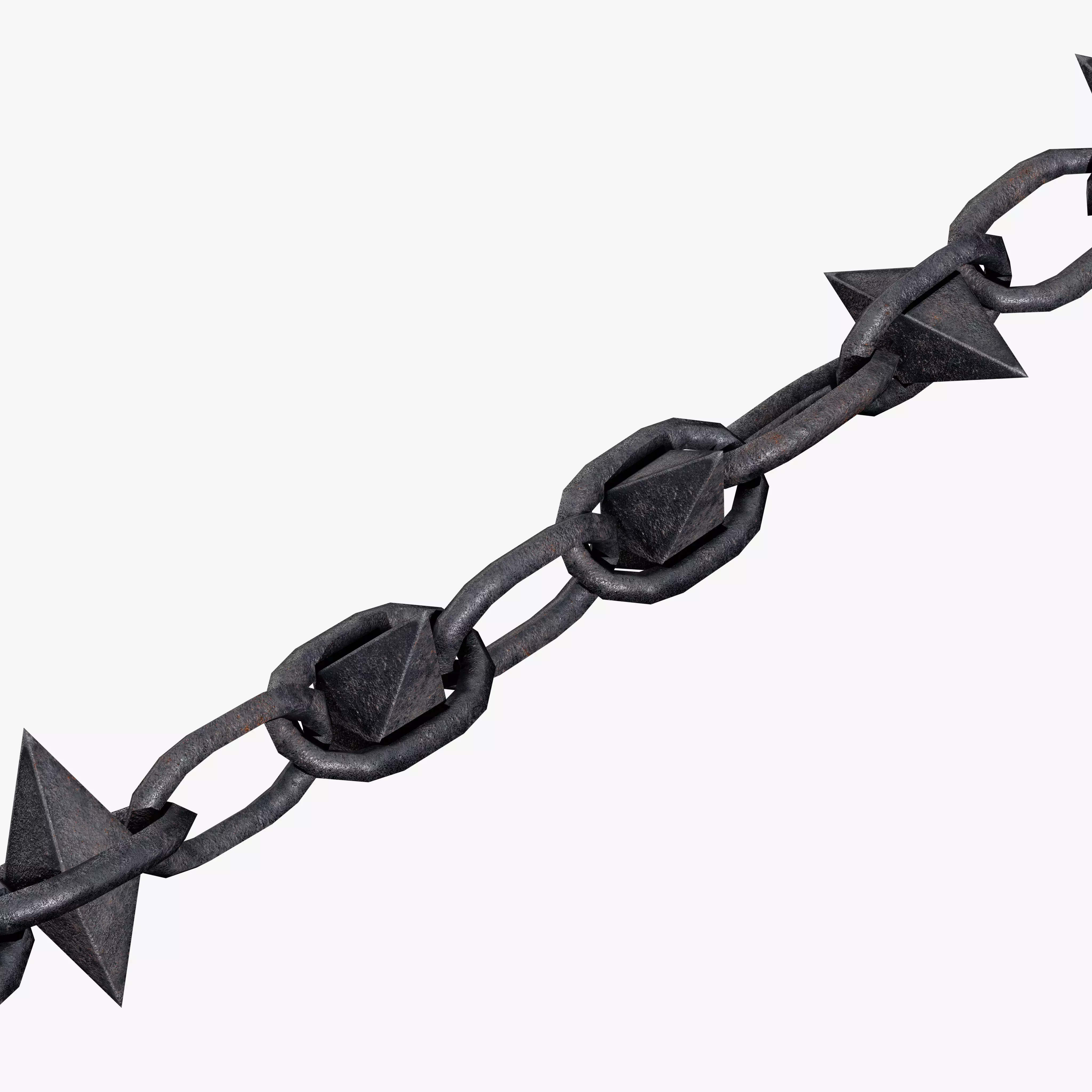 Chain Barrier D Low-poly 3D model_10