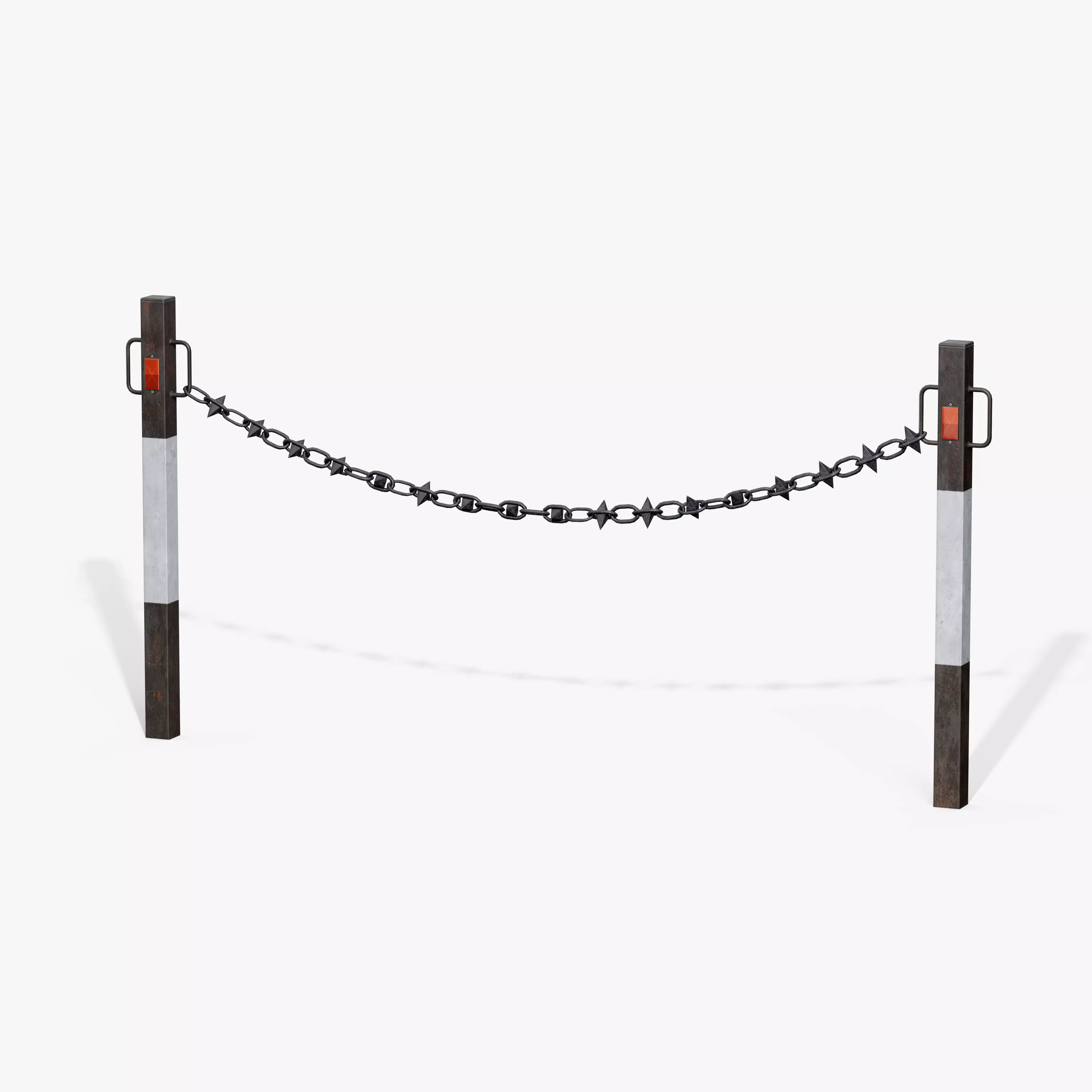 Chain Barrier D Low-poly 3D model_4