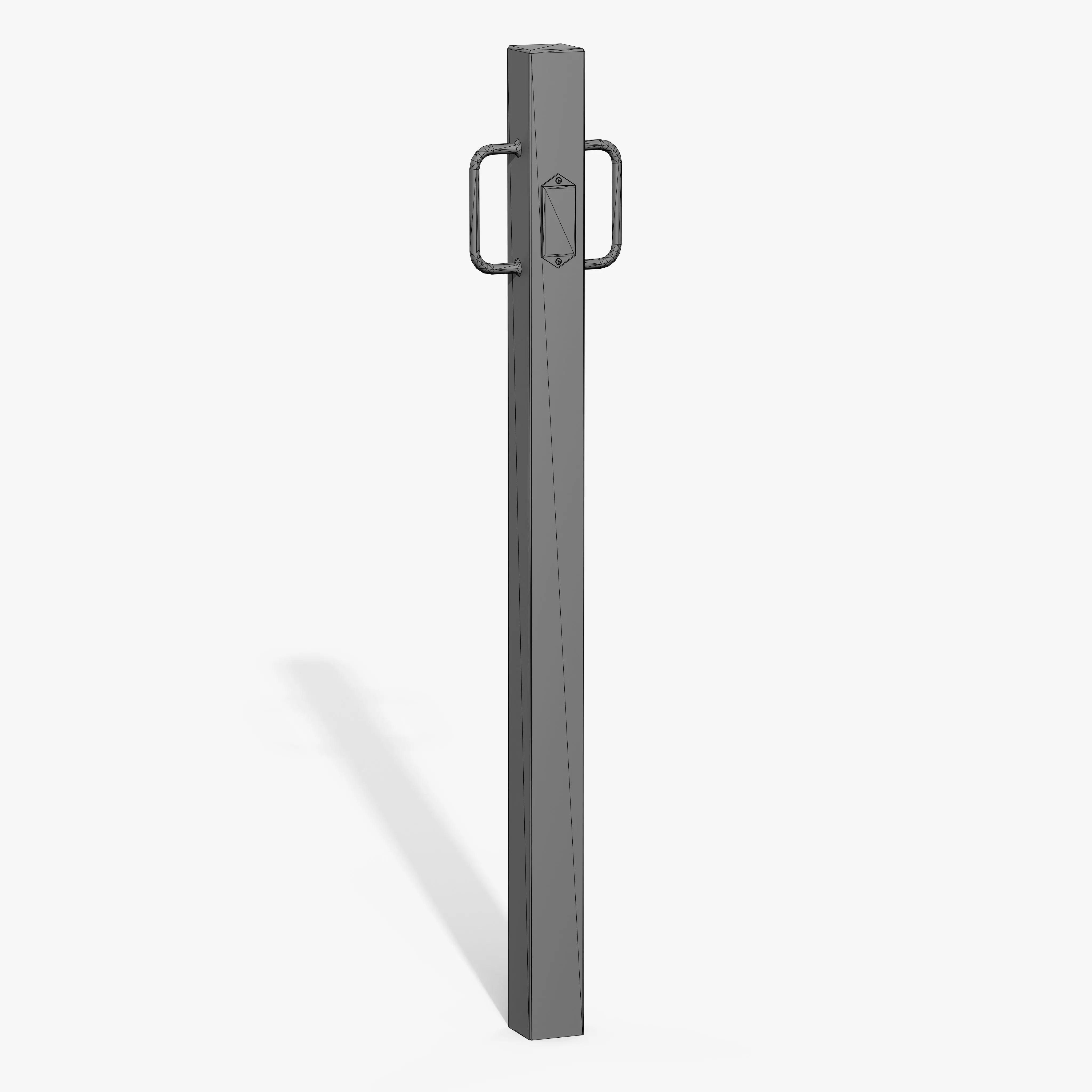 Chain Barrier D Low-poly 3D model_12