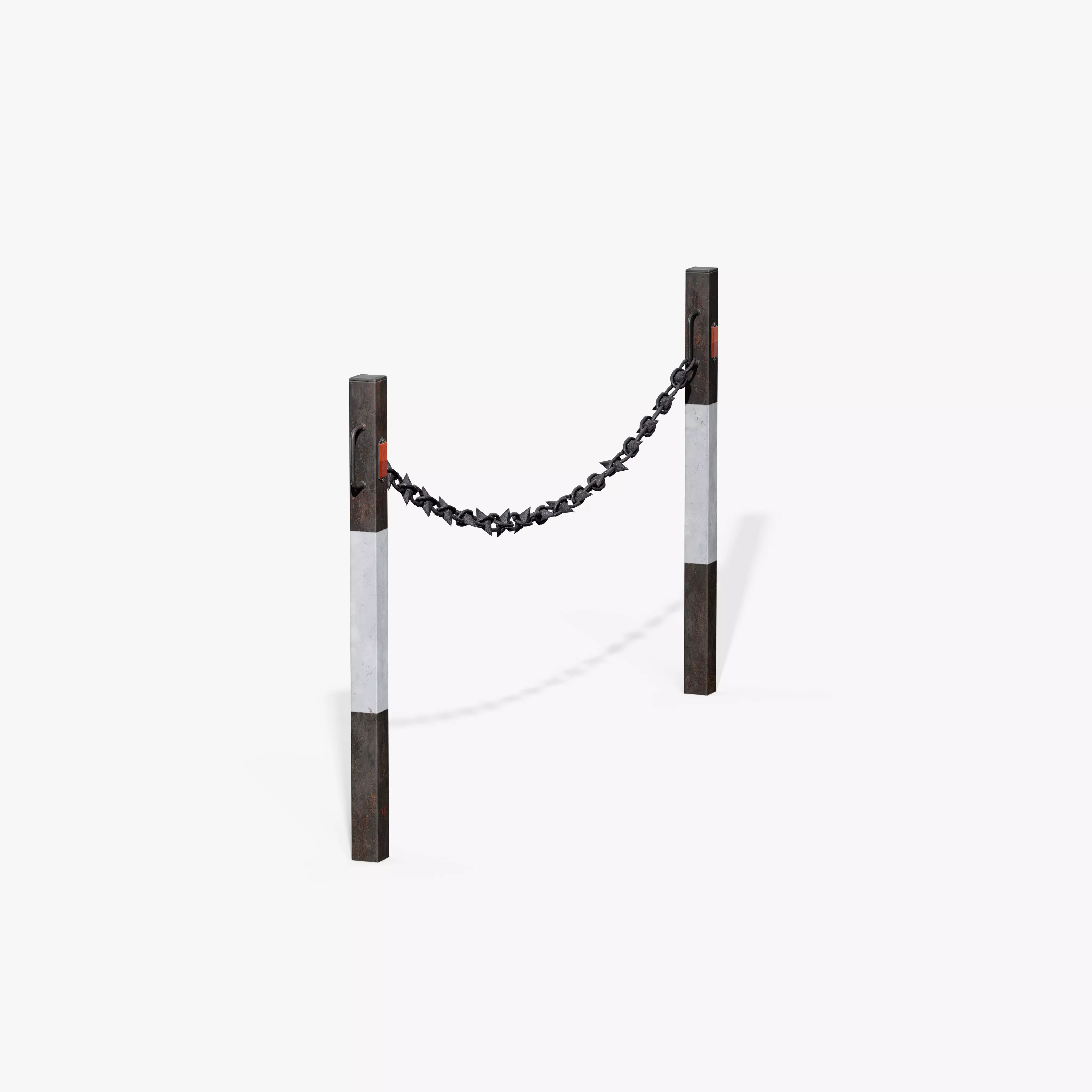 Chain Barrier D Low-poly 3D model_2