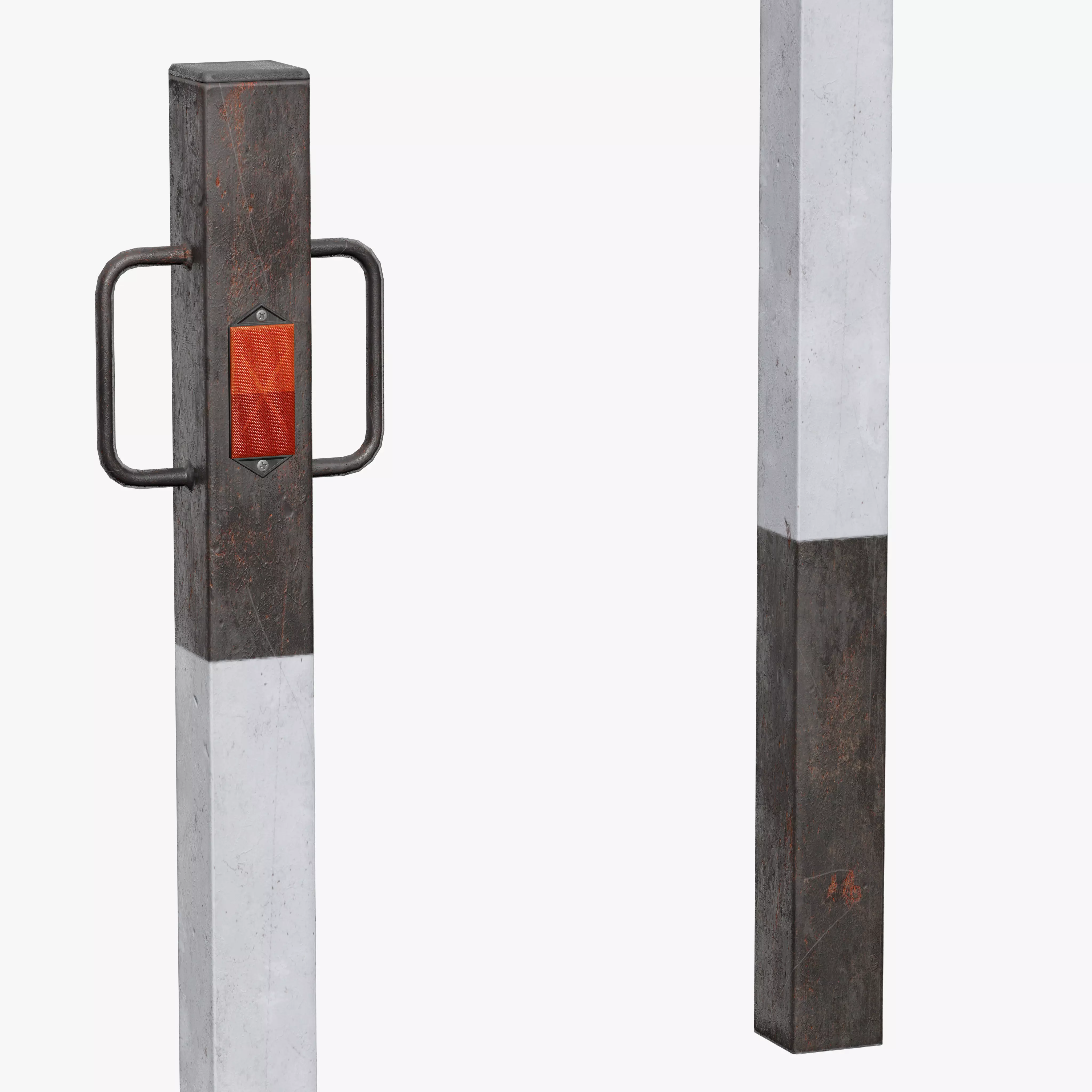 Chain Barrier D Low-poly 3D model_9