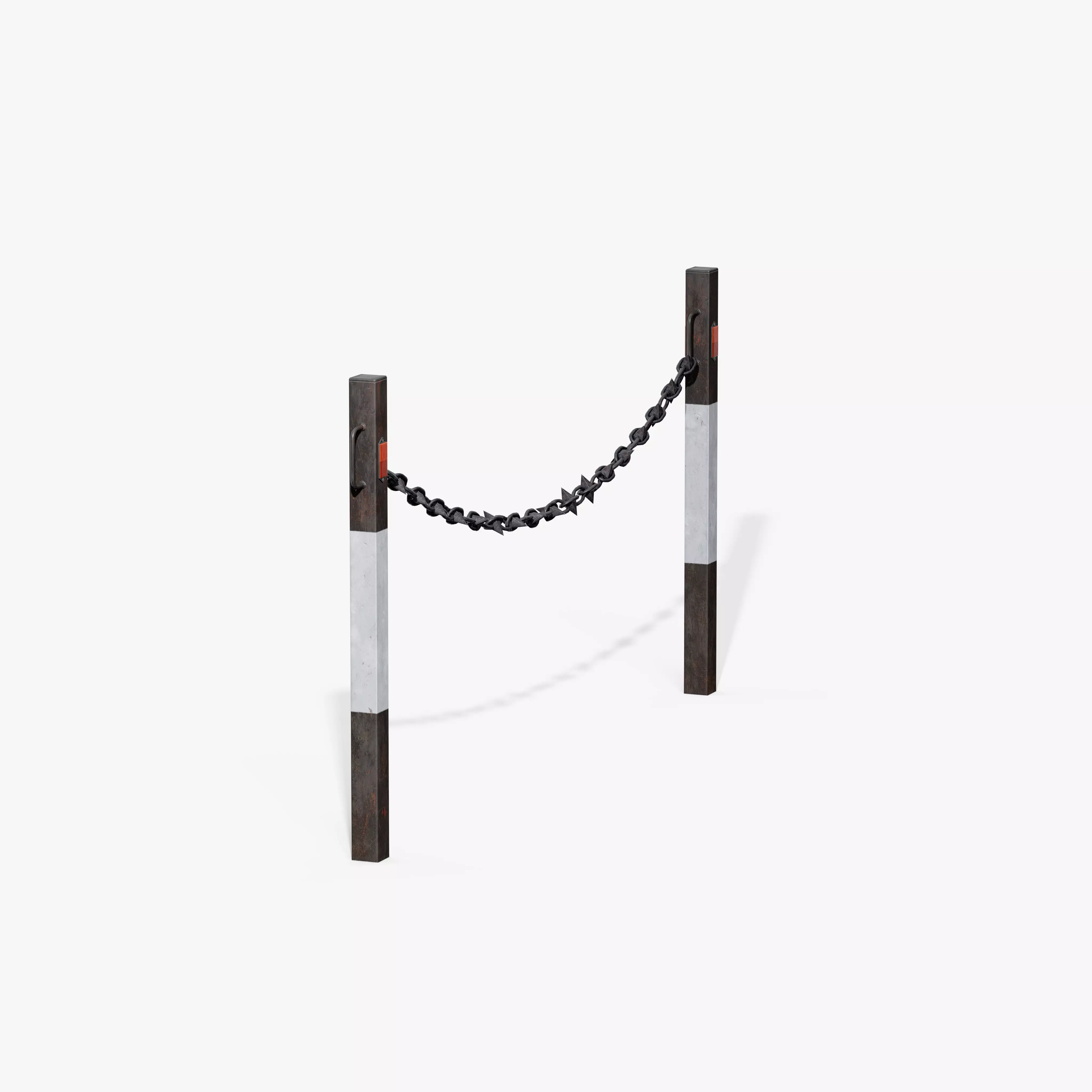 Chain Barrier D Low-poly 3D model_6