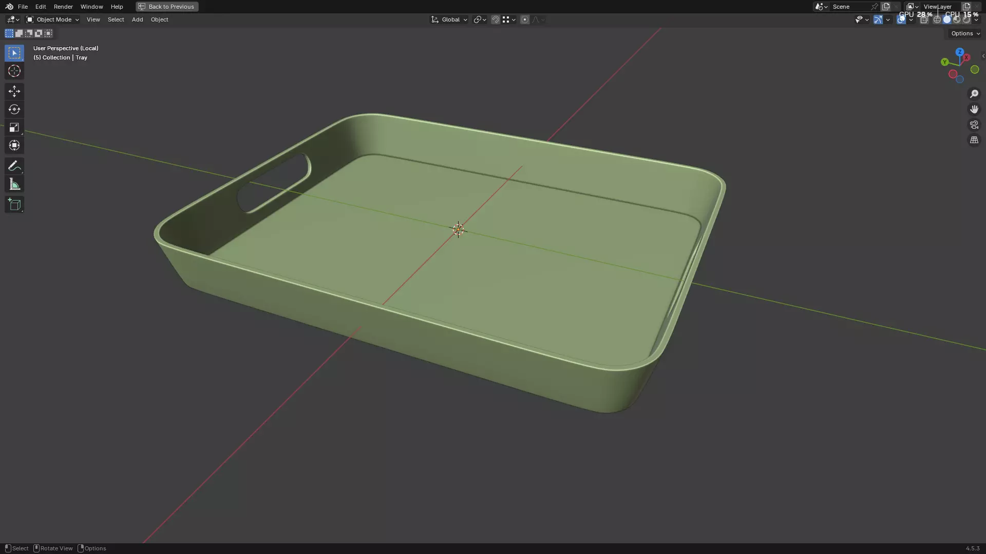Plastic Tray 3D print model_14