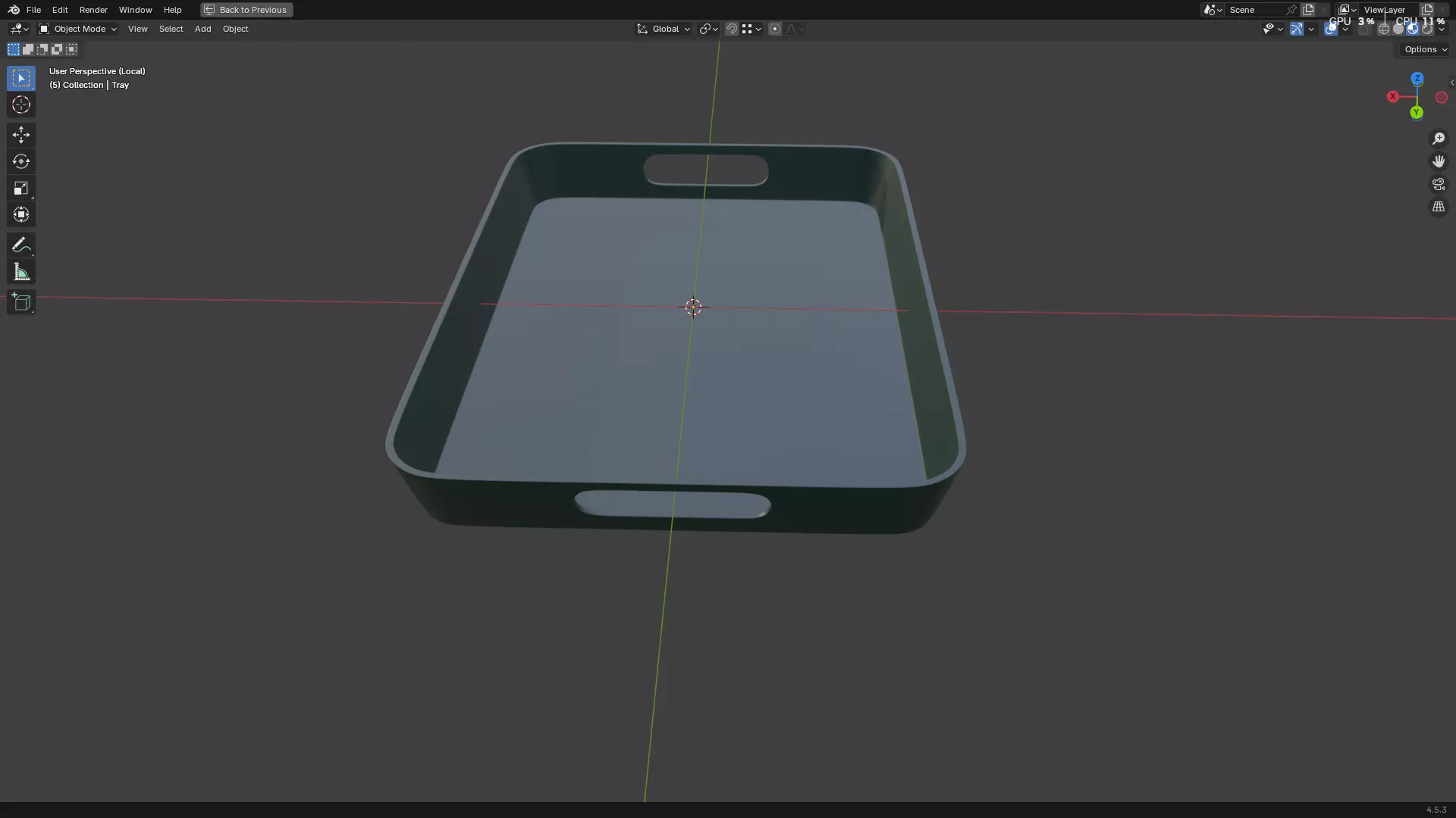 Plastic Tray 3D print model_29