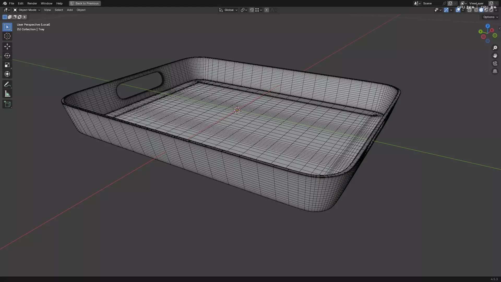 Plastic Tray 3D print model_16
