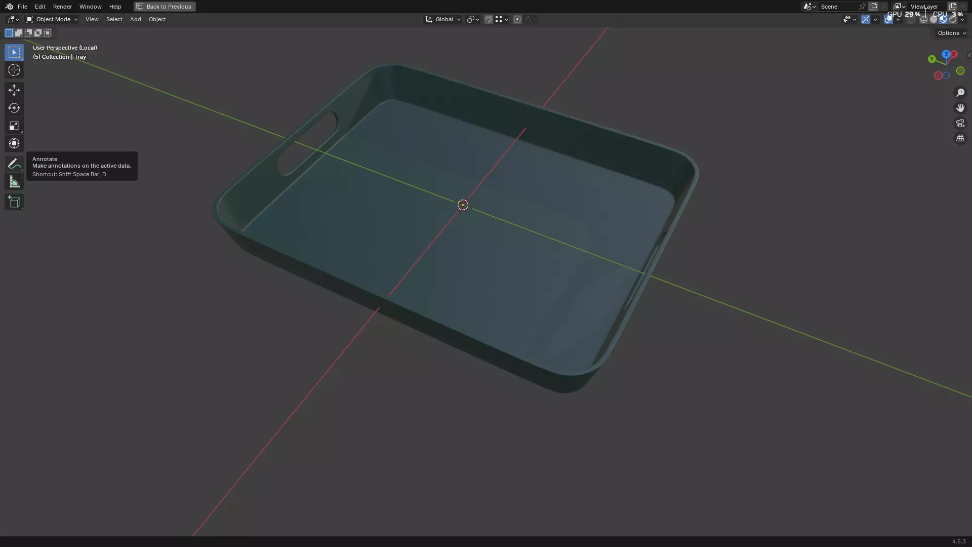 Plastic Tray 3D print model_15