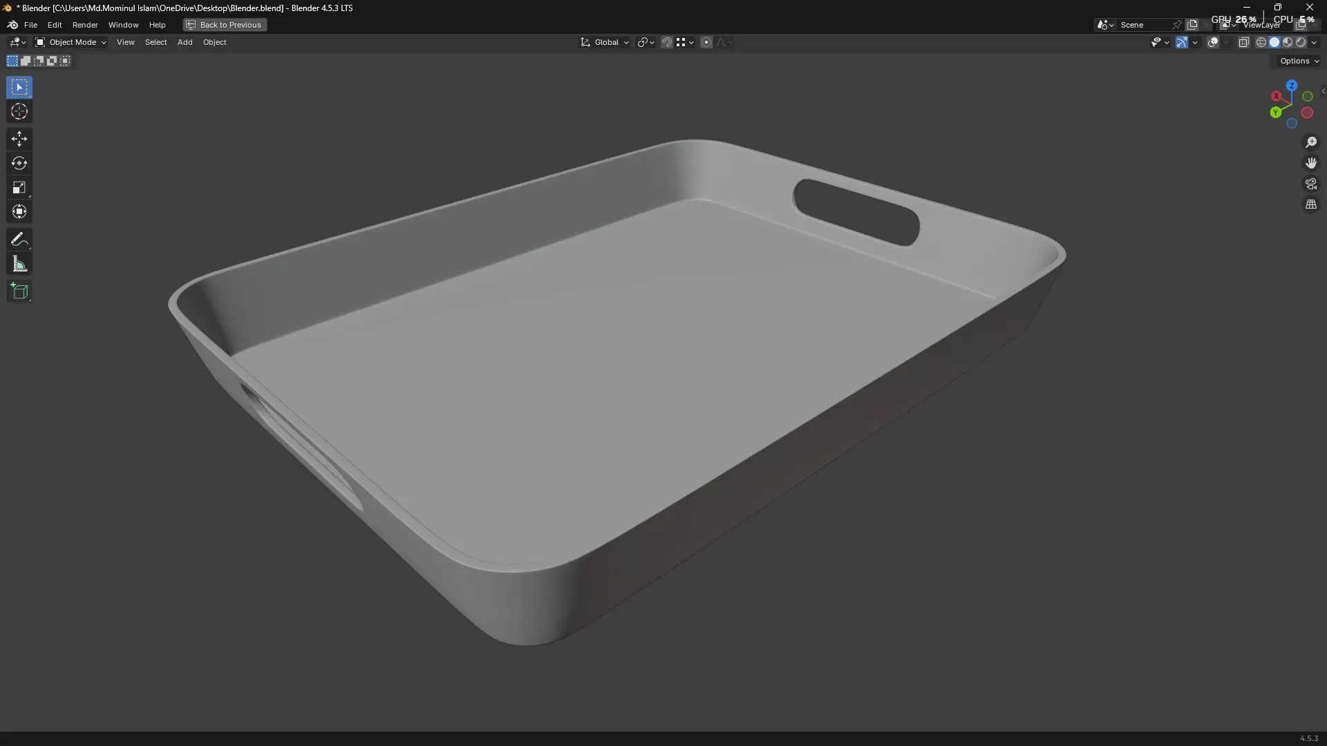 Plastic Tray 3D print model_26
