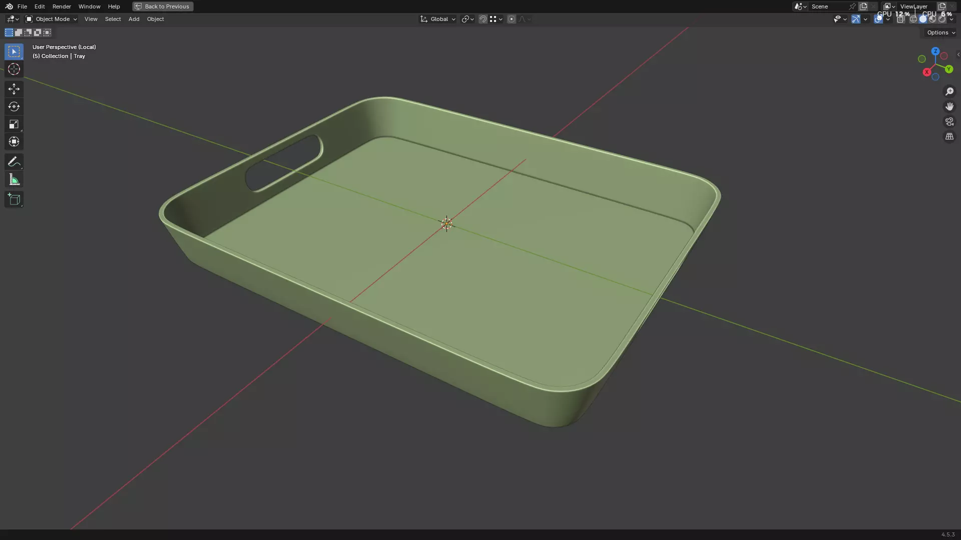 Plastic Tray 3D print model_12