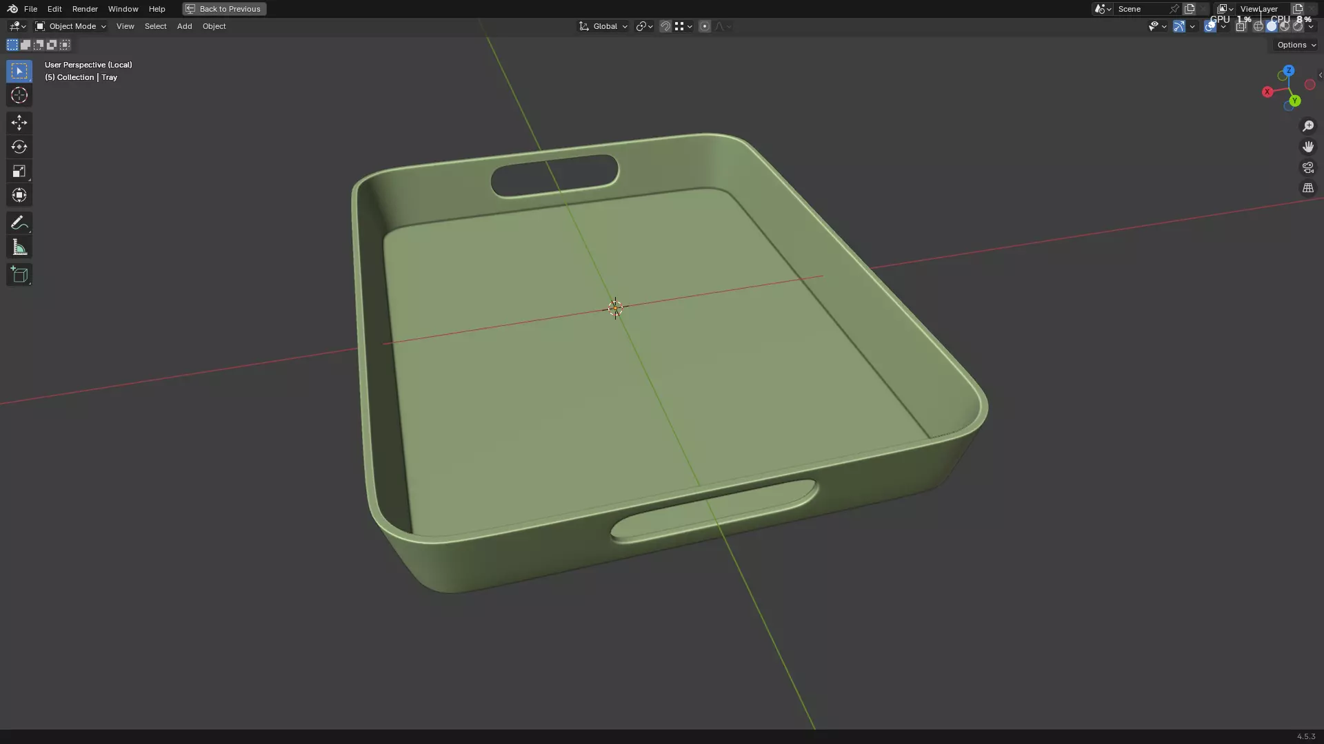 Plastic Tray 3D print model_11