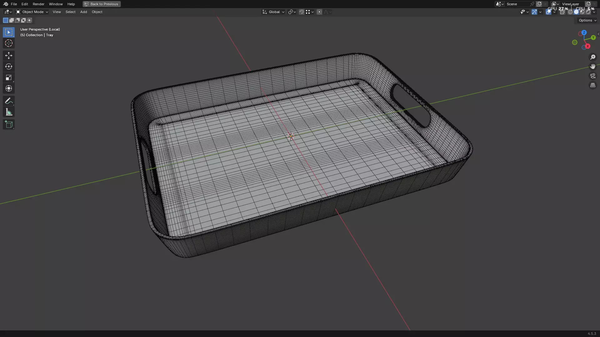 Plastic Tray 3D print model_18