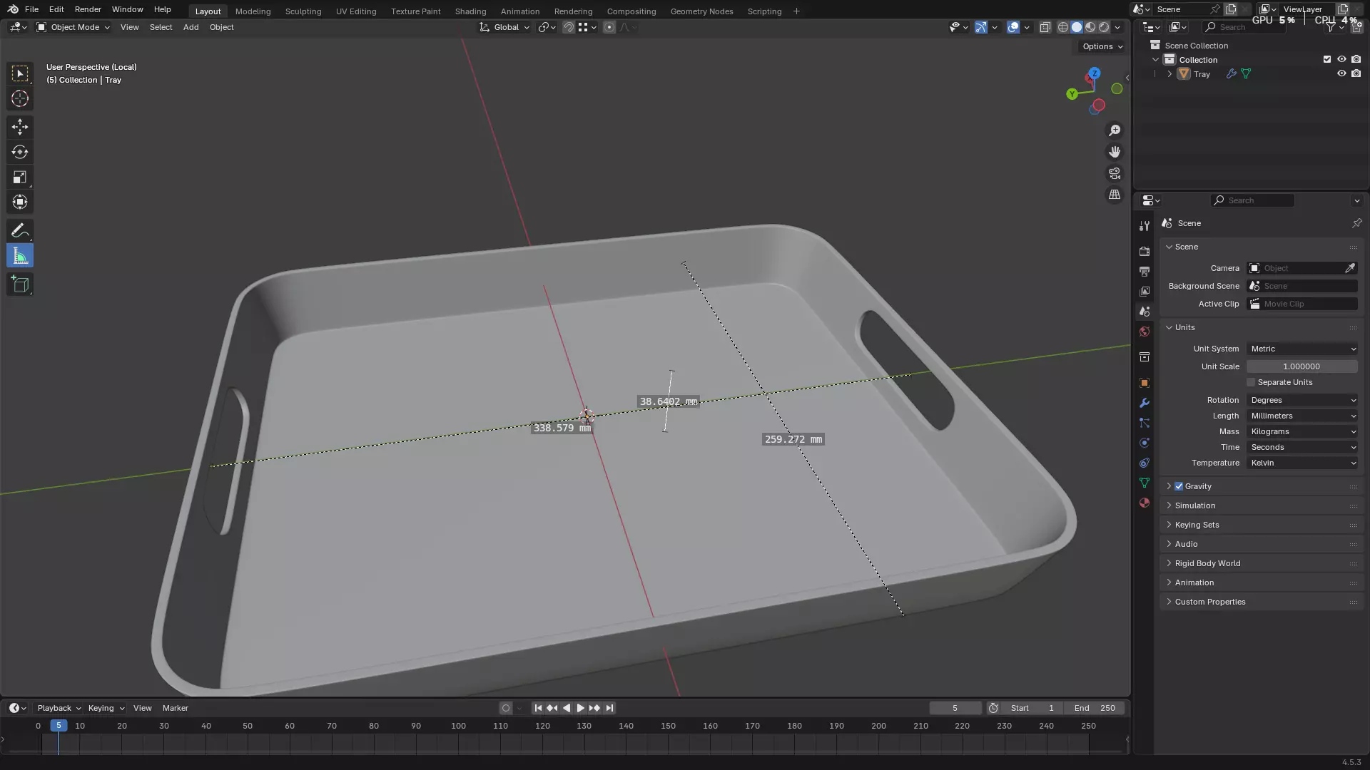 Plastic Tray 3D print model_8