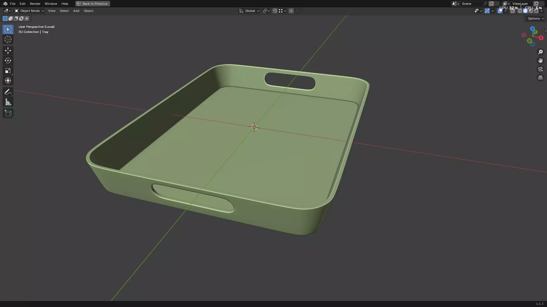 Plastic Tray 3D print model_32