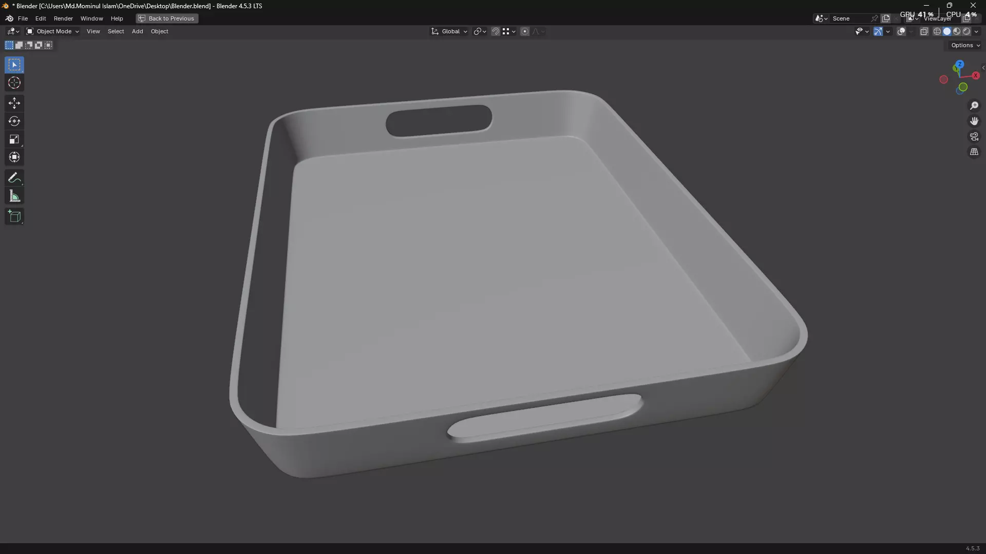 Plastic Tray 3D print model_9