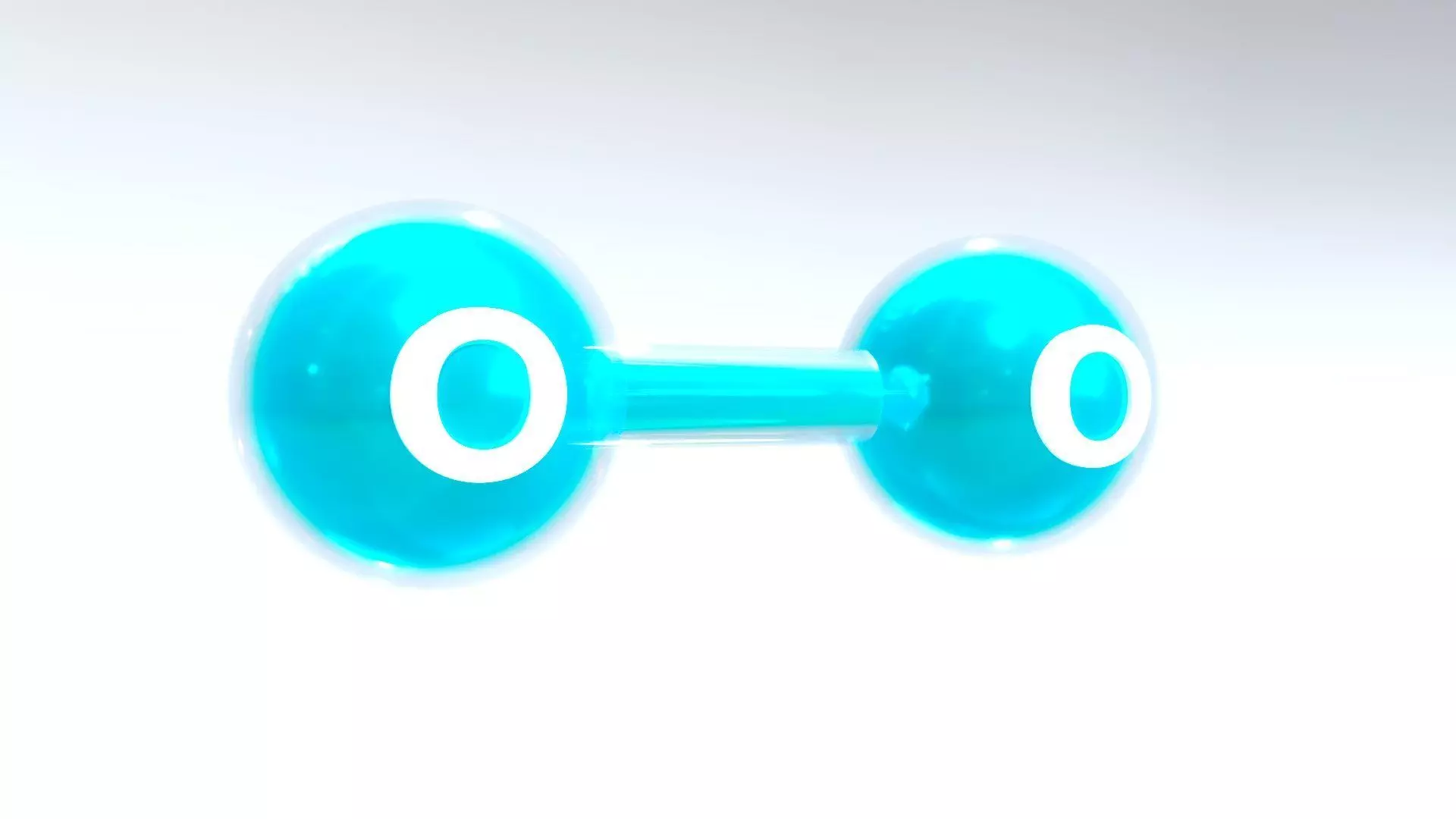 O2 Oxygen Molecule Low-poly 3D model_2