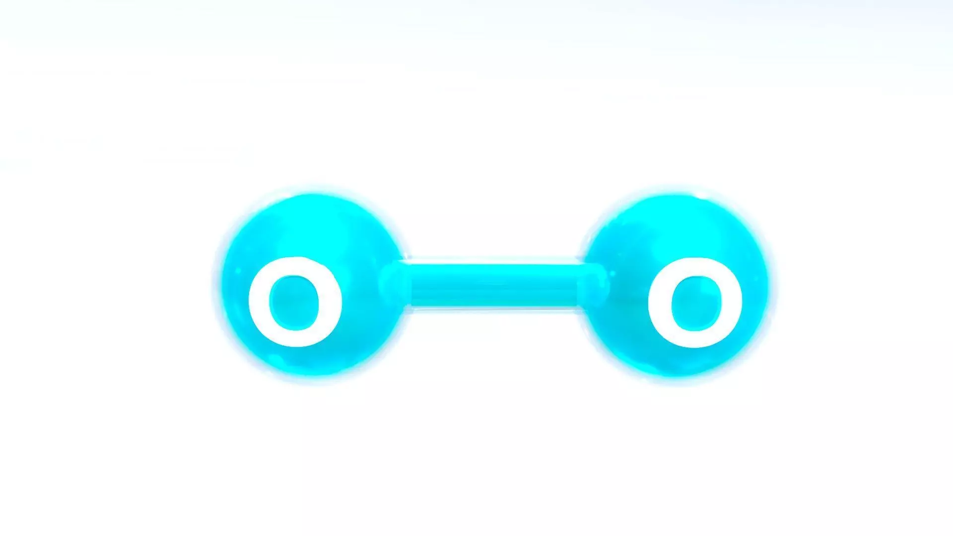 O2 Oxygen Molecule Low-poly 3D model_4