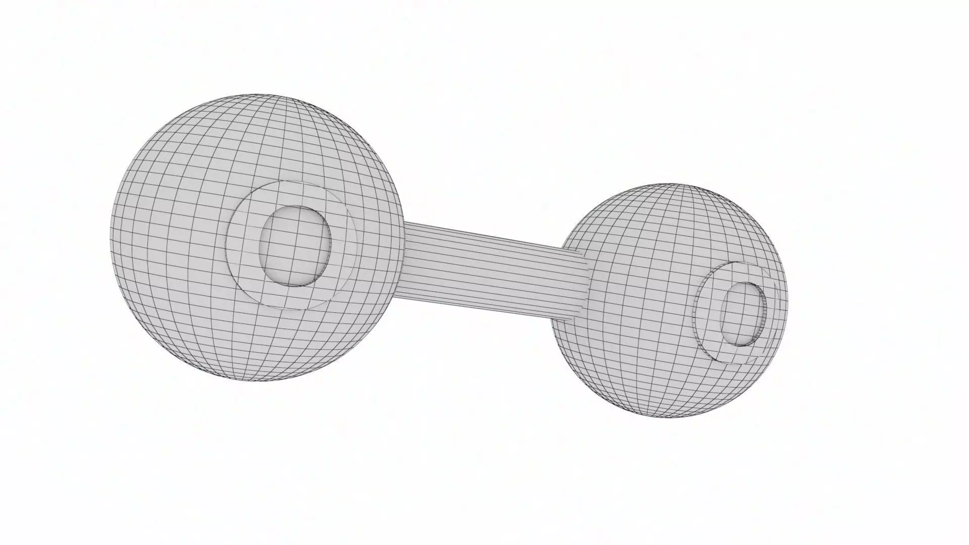 O2 Oxygen Molecule Low-poly 3D model_15