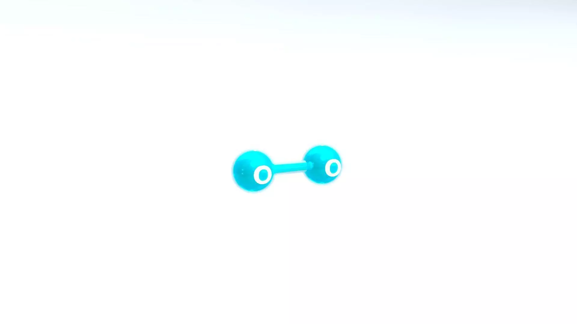 O2 Oxygen Molecule Low-poly 3D model_7