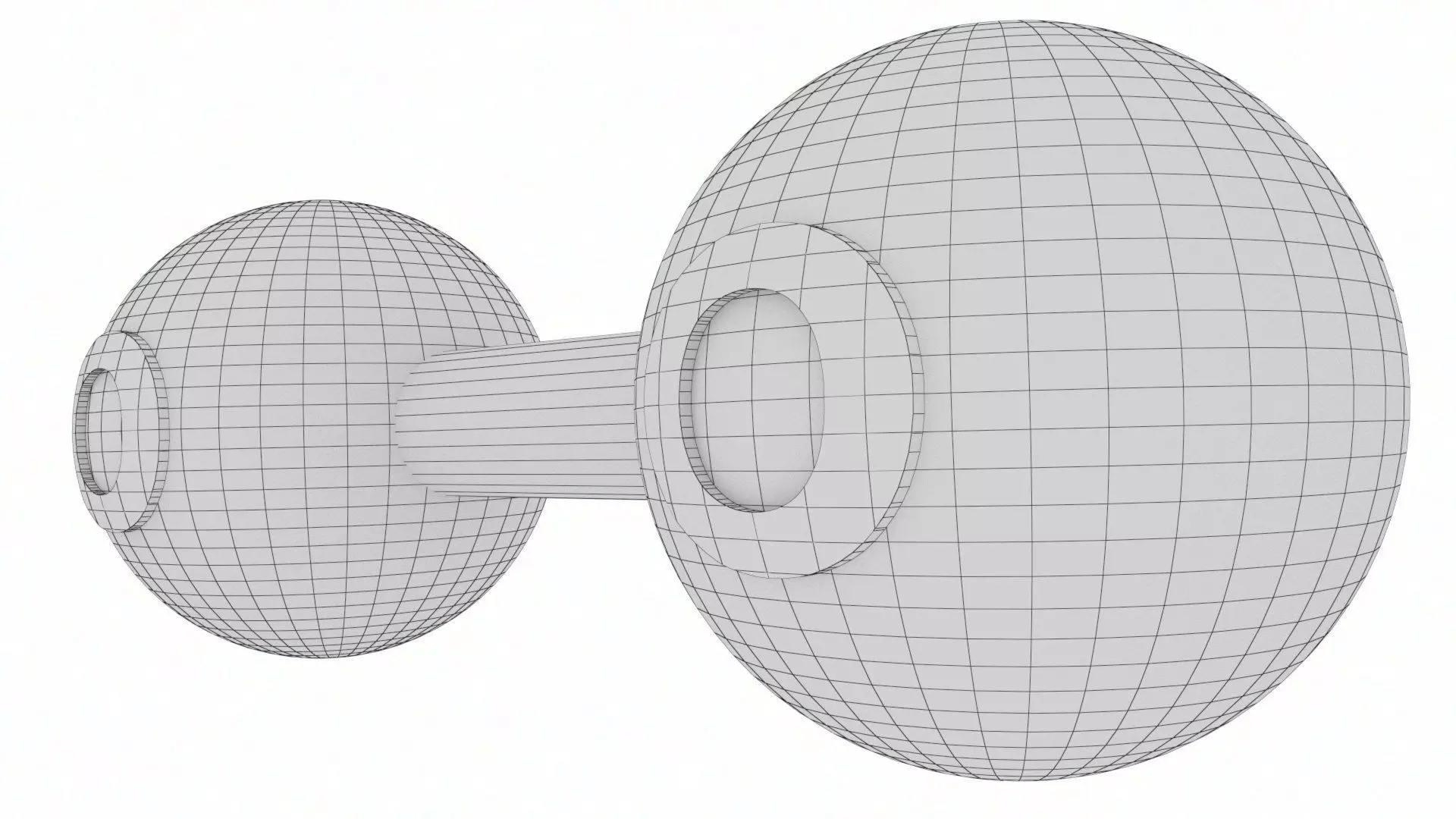 O2 Oxygen Molecule Low-poly 3D model_23