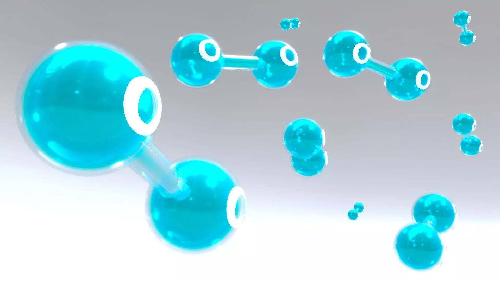 O2 Oxygen Molecule Low-poly 3D model_11