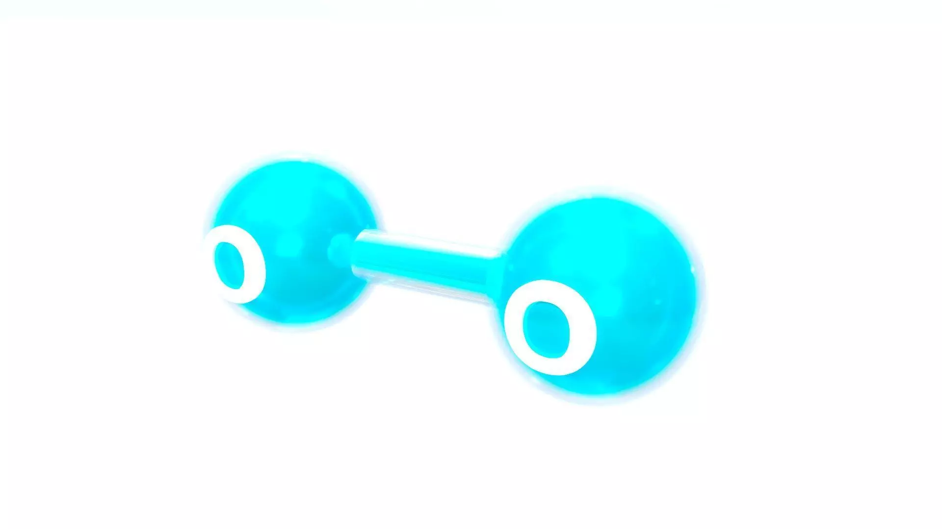 O2 Oxygen Molecule Low-poly 3D model_3