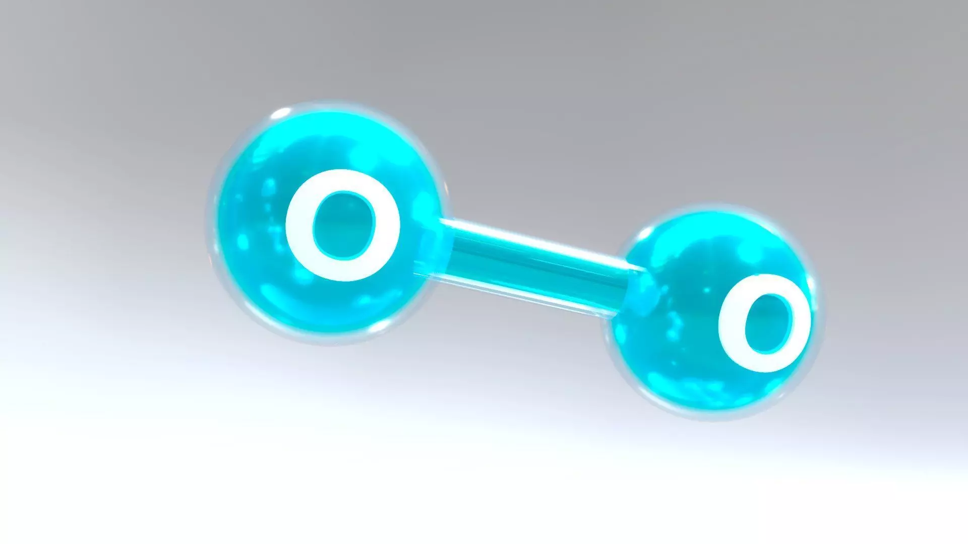 O2 Oxygen Molecule Low-poly 3D model_10