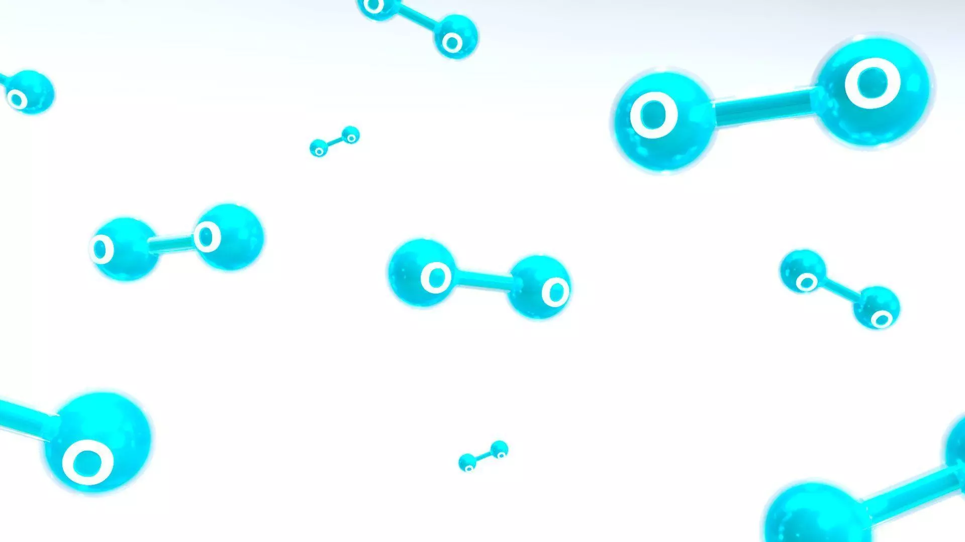 O2 Oxygen Molecule Low-poly 3D model_8