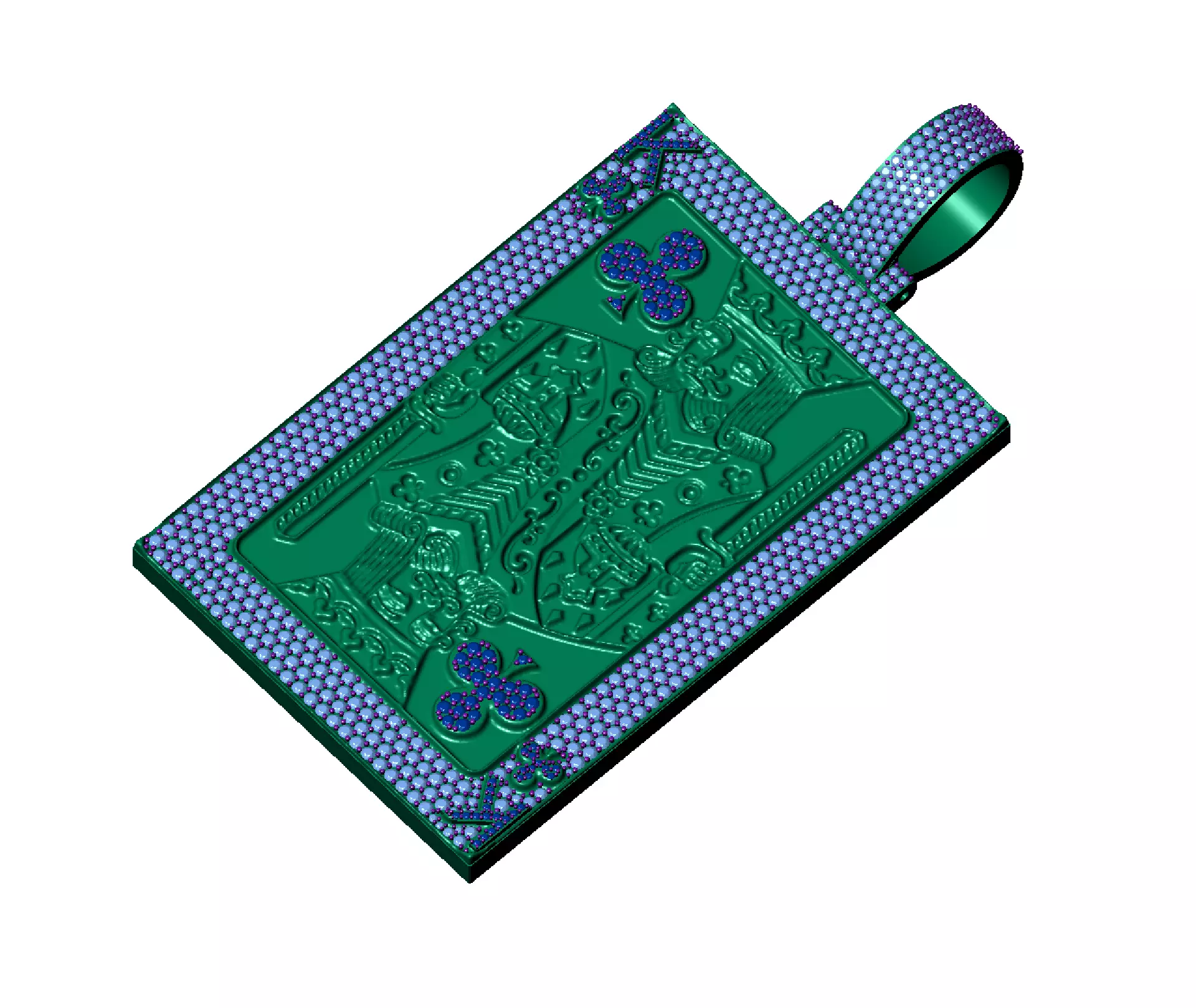 king card pendant 3D print model 3D print model_8