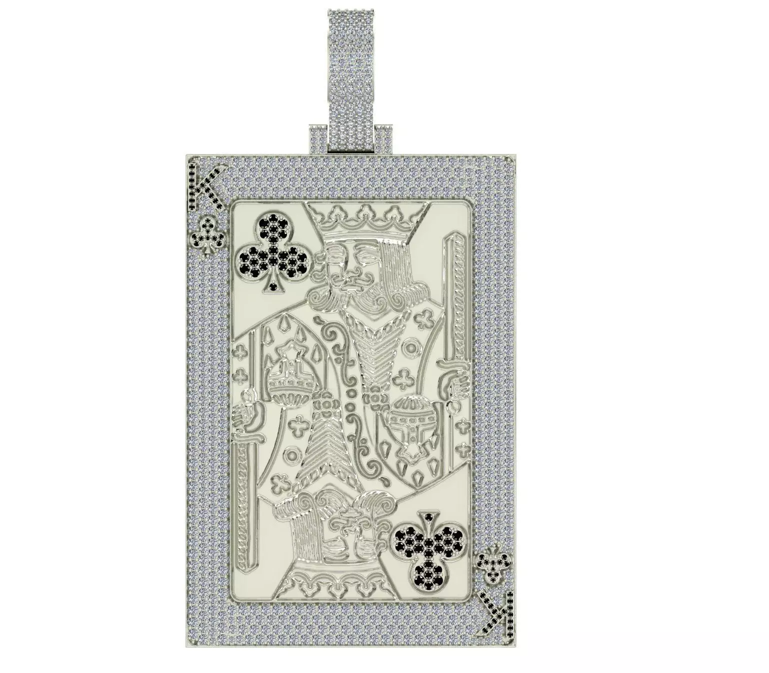 king card pendant 3D print model 3D print model_3