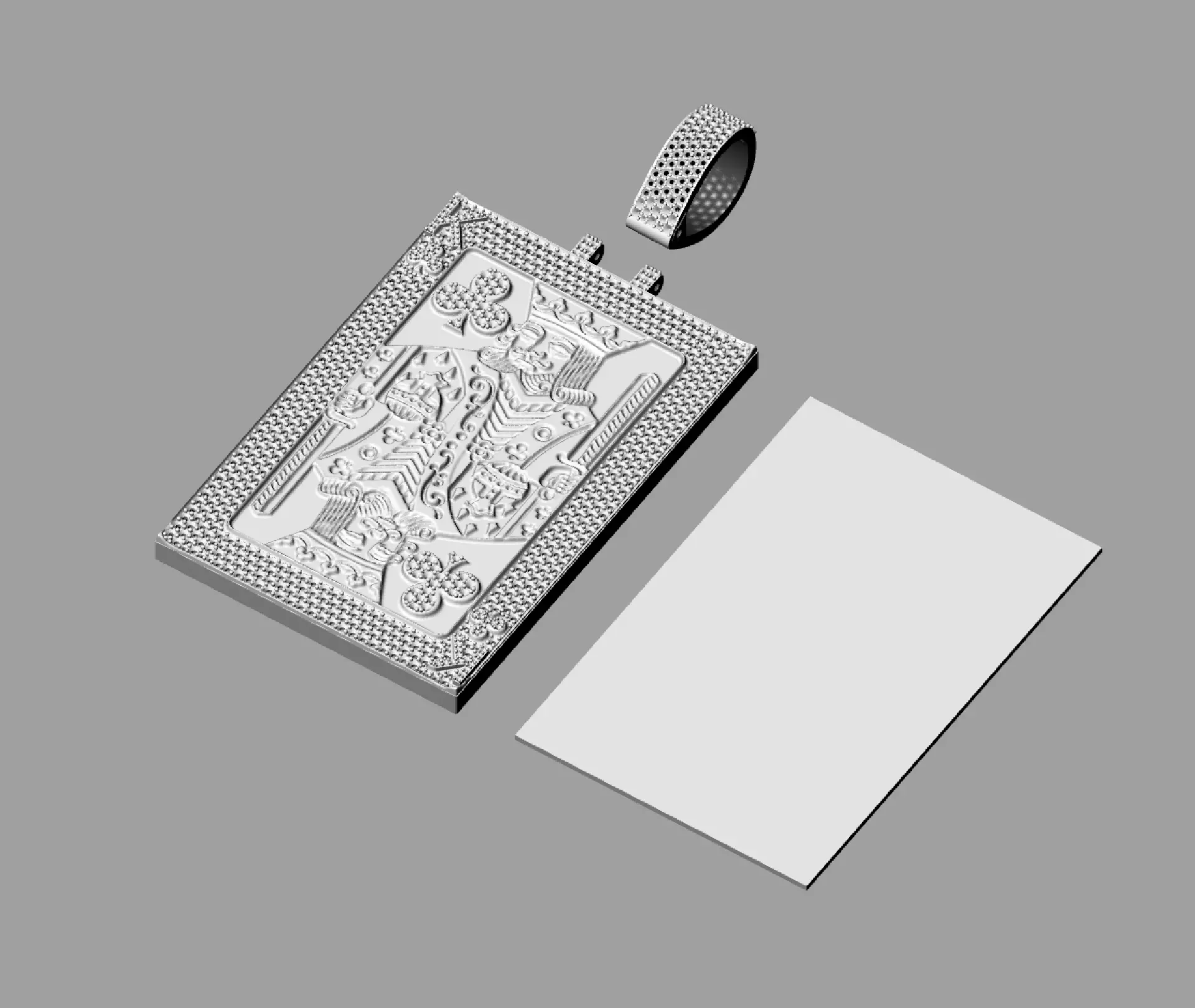 king card pendant 3D print model 3D print model_11