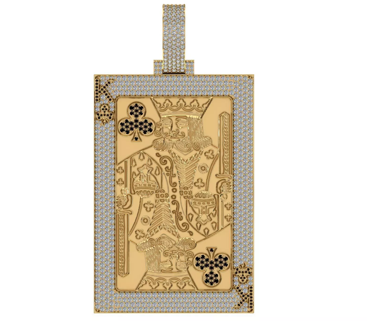 king card pendant 3D print model 3D print model_0