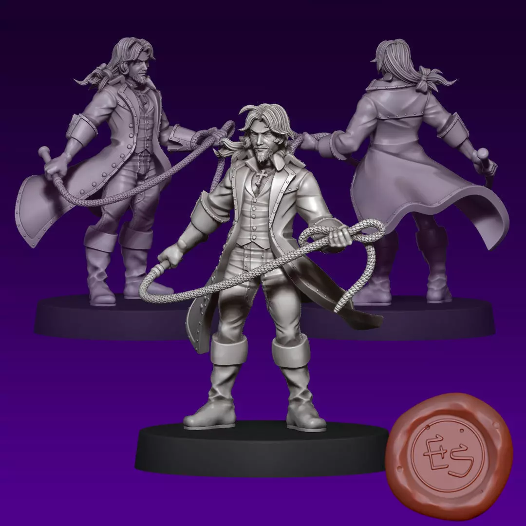 Julius Belmont - Castlevania - 32mm Miniature 3D print model_0