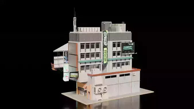 Cyberpunk building 15