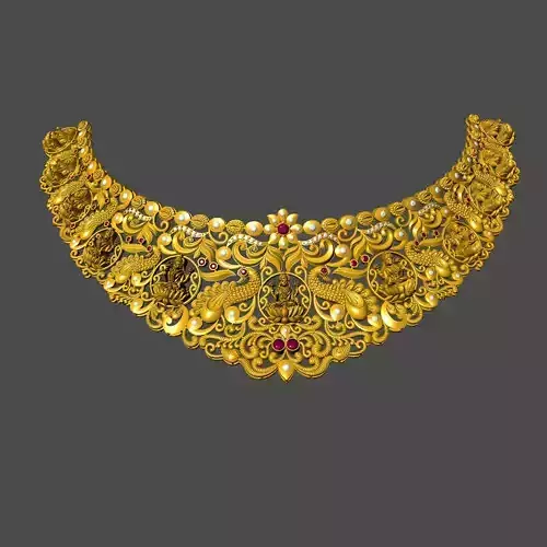 gold choker necllaces 3D print model