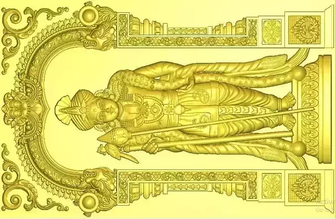 God Murugan 3D relief Model