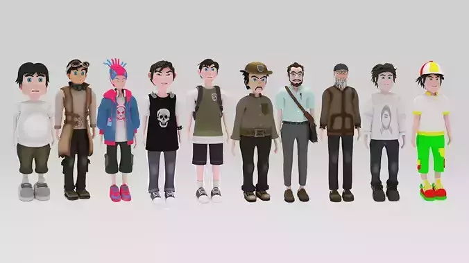 Character Pack Rigged 01 