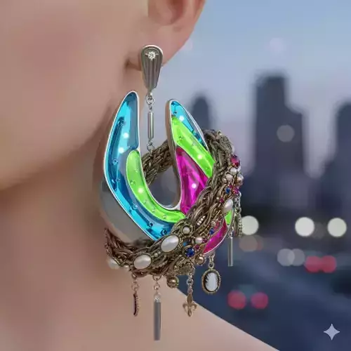 A fusion of earrings from vintage to modern fashion
