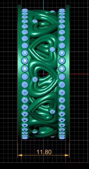 Heart Band Ring 3D Printable Model Free 3D print model_9